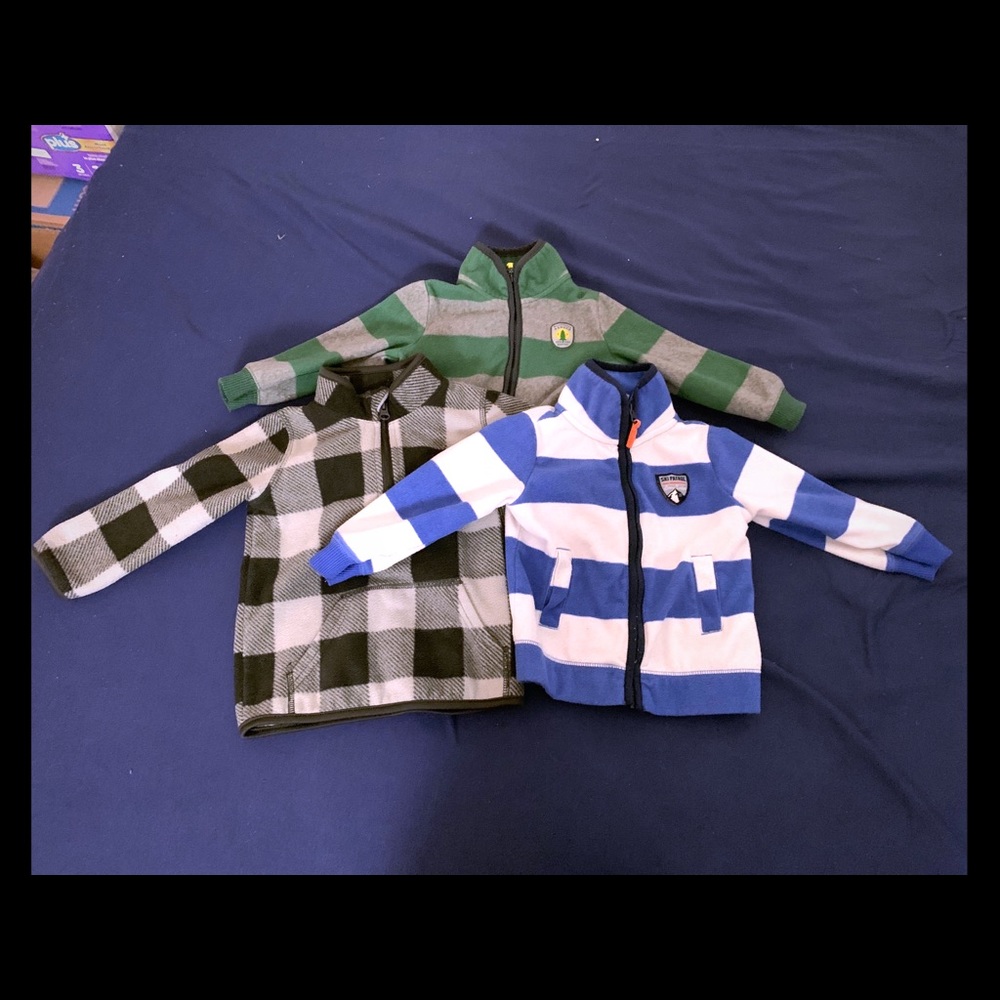 Toddler Boy Zip-Up Fleece Sweaters Sweatshirts